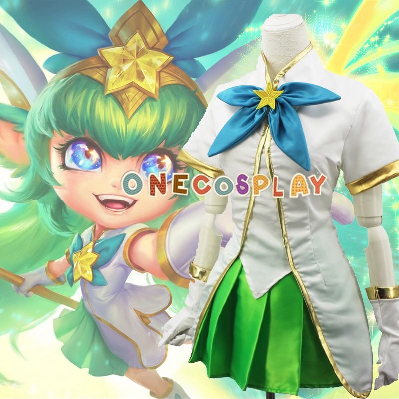 Game LOL The Lady Of Luminosity Cosplay Costumes LULU Sugar Witch Women Fancy Uniform Clothes