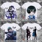 Black Butler Ciel Phantomhive Funny T-shirts Sebastian Short-Sleeve Tops Tees