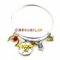 2017 Wonder Woman Charm Bracelet with Armor Tiara Crystals Bangle