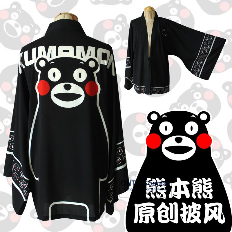 Kumamon Chiffon Yukata Bathrobe Coat Air Conditioning Cloaks Cosplay Costumes