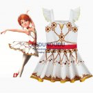 Children's White Print Dress Movie Ballerina Cosplay Costume Kid Baby Girl Sleeveless Dress