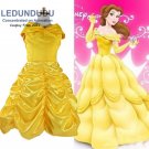 Kids Beauty and the Beast Cosplay Costume Girls Fancy Party Dress Belle Princess Dress