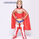 Wonder Woman Cosplay Costume For Kids Superwoman Party Cosplay Clothes Children Halloween Costumes