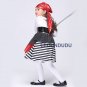 Kids Pirate Cosplay Costume Set Girls Halloween Party Dress + Kerchief