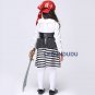 Kids Pirate Cosplay Costume Set Girls Halloween Party Dress + Kerchief