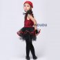 Children Pirate Cosplay Costume Set Girls Tutu Dress Halloween Fancy Party Suit
