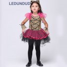 Girls Catwoman Cosplay Lovely Cat Leopard Dress Children Ballet Dresses Halloween Costumes