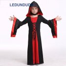 Children Vampire Cosplay Costume Magic Witch Clothes Kids Halloween Fancy Party Dress