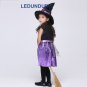 Kids Purple Witch Cosplay Costume Children Halloween Party Holiday Clothes Girls Witch Cosplay Dress