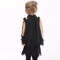 Kids Superhero Batman Cosplay Costume Girls Black Dress Cape Set Children Halloween Party Clothes