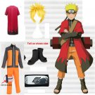 Uzumaki Naruto Sennin Mode Cloak with Naruto Cosplay Costume Set
