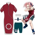 Naruto Cosplay Costume Haruno Sakura 1st Women Cheongsam Shorts set for Halloween