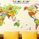 map children home wall sticker