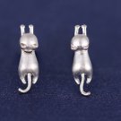 925 sterling silver  cat earring
