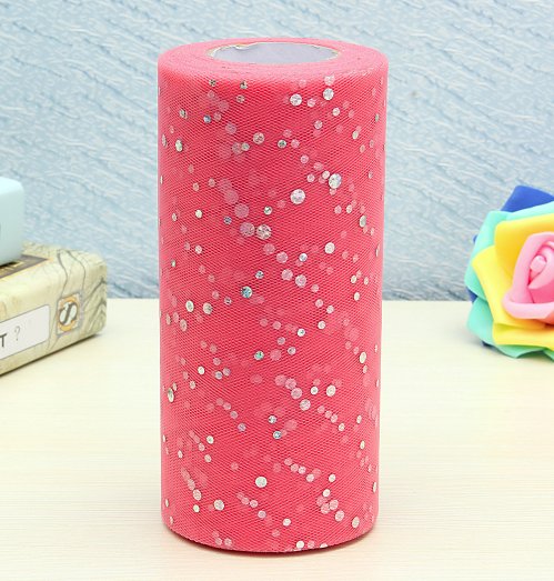 6"inch 25 yards tulle 1 roll,sequin