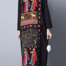 long sleeved vintage pattern dress