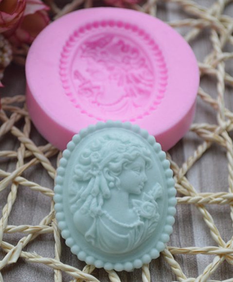 fashion women shape cookie cake ice silicone mold