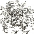 50pcs silver angle DIY jewelry charm pendants