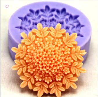 fashion women shape cookie cake flower silicone mold