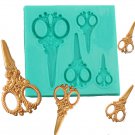 fashion women shape cookie cake SCISSORS silicone mold