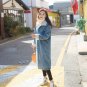 women denim long coat