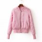 women soft short jacket pink