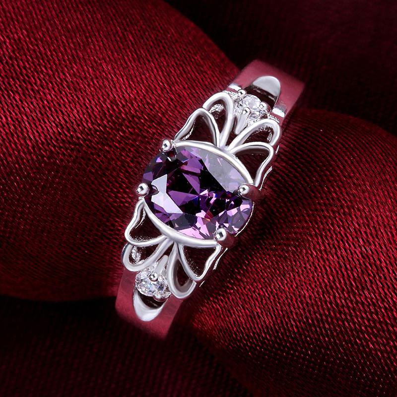 women silver plated ring