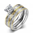 women double fashion wedding rings