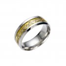 men gold ring stainless steel