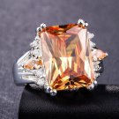 women big crystal zircon ring