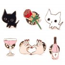 6pcs cute brooch jewelry children pins
