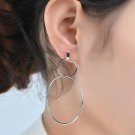 silver plated women stud earring
