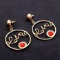 Women love letter earring  red