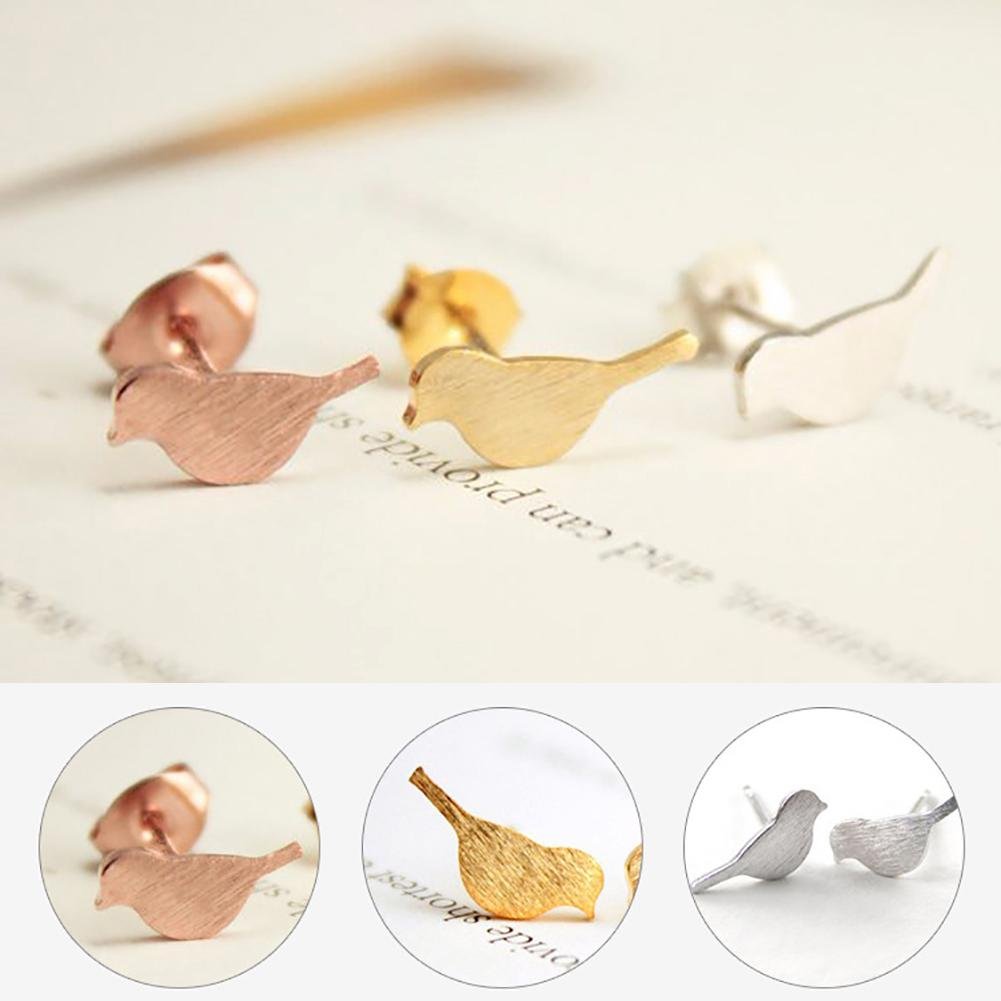 women 1 pair bird earring