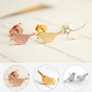 women 1 pair bird earring