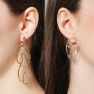 women gold plated body funny earring