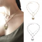 women gold/silver plated more layers necklace