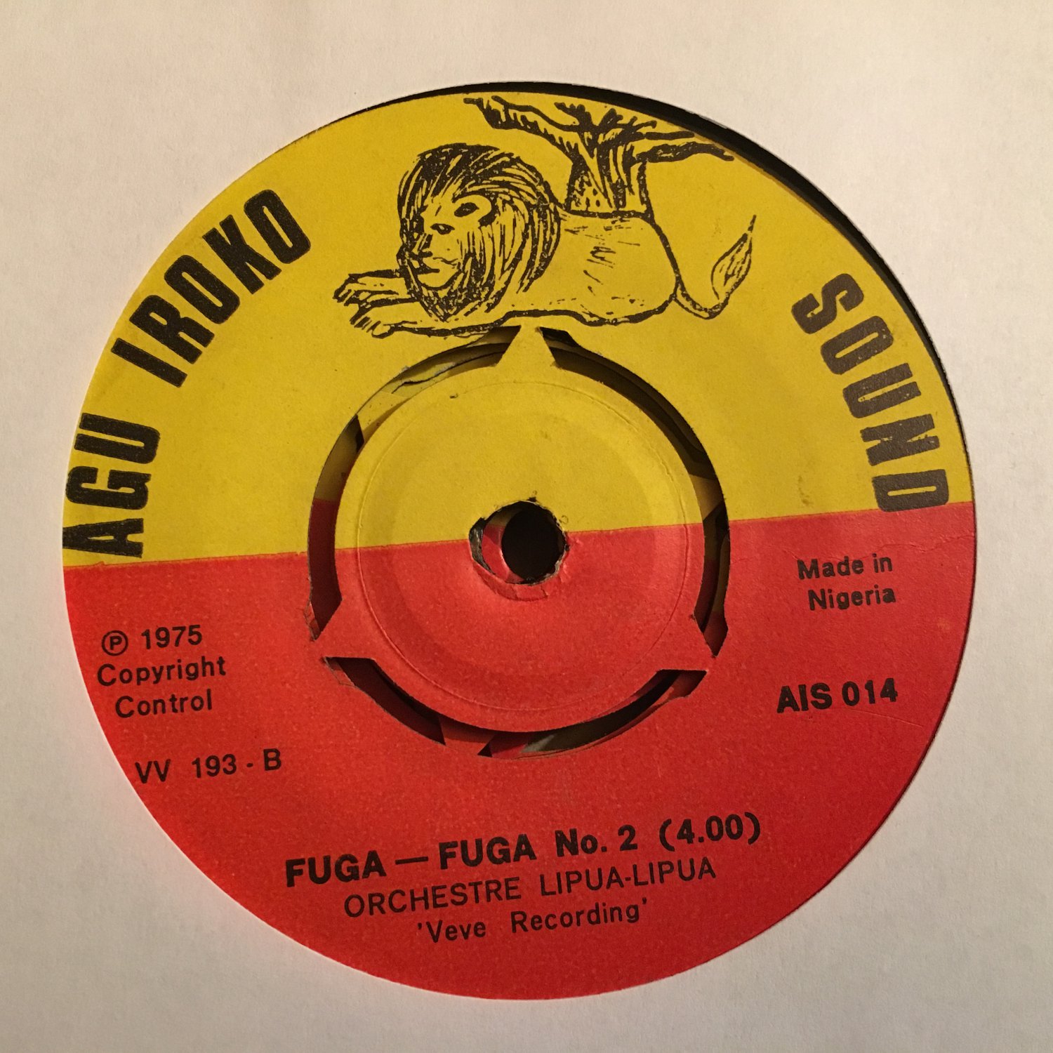 ORCHESTRE LIPUA LIPUA 45 fuga fuga part 1 & 2 KENYA mp3 LISTEN 7" AGU