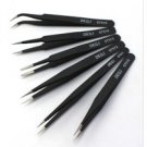 Free Shipping High quality 6pcs BGA ESD Precision Tweezer Set Antistatic tweezers stainless Tweezers