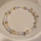PURPLE AND SILVER WRAPAROUND BRACELET