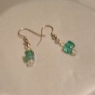 LIGHT GREEN SQUARE & CRYSTAL EARRINGS