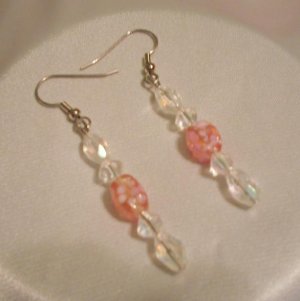 PINK & CRYSTAL EARRINGS