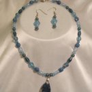 BLUE NECKLACE & EARRINGS
