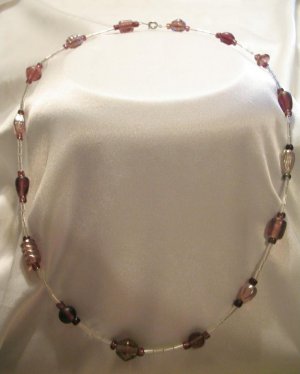 PURPLE AND SILVER NECKLACE