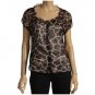 $228 ELIE TAHARI “SASHA” ANIMAL PRINT TOP/BLOUSE - Size XS – SALE 65% OFF