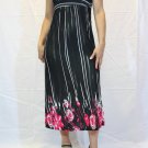 Sleeveless Stud & Floral Pink Print Dress (Size: Small)