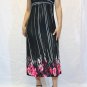 Sleeveless Stud & Floral Pink Print Dress (Size: Small)