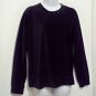 Hot Cotton Marc-Ware Sz M Top Black Corduroy Velveteen Feel Raglan Long Sleeve