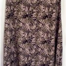 Sag Harbor Skirt Sz 12 Black Green Beige Artsy A-Line Print Career Casual Work