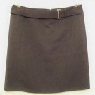 New York & Company City Stretch Sz 8 Gray Skirt  A-Line Decorative Belt Shorter